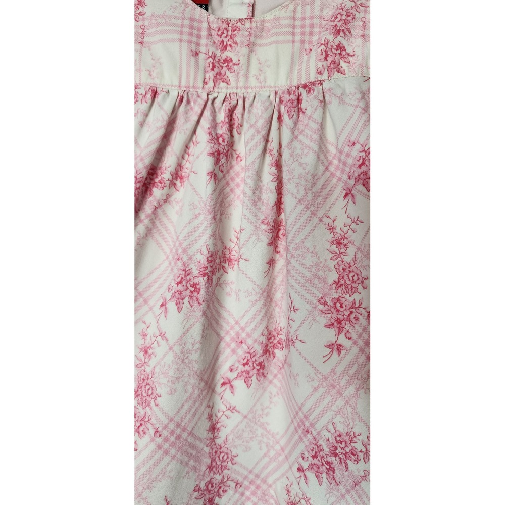 Tommy Hilfiger‎ Baby Girls Dress 6-12 Months Pink Floral Plaid Vintage 2004 - Picture 3 of 8